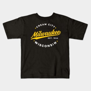 Vintage Milwaukee Wisconsin Cream City USA Kids T-Shirt